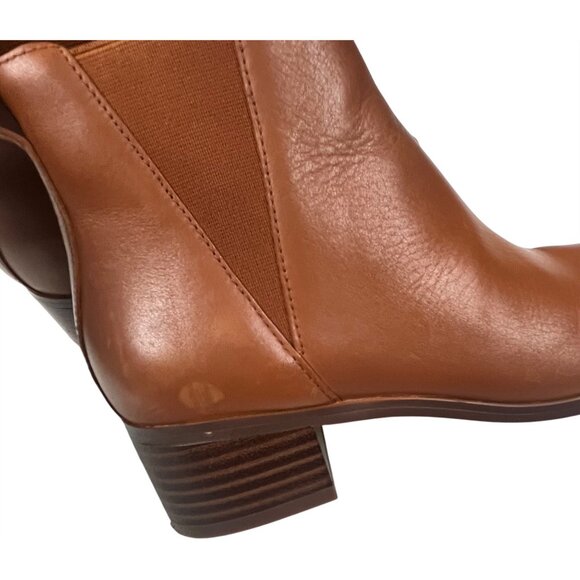 SIZE 5 Womens J.Crew Fallon Brown Leather Western Pointed Toes Factory Booties - Picture 5 of 10